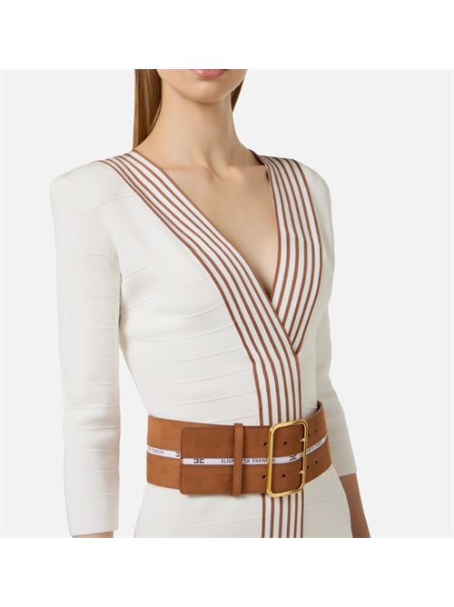 Abito in maglia con bande a righe ELISABETTA FRANCHI | AM01S61E2.AQ6